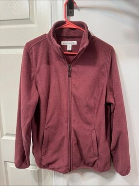 Amazon Essentials Women's Pink Full-Zip Fleece Jacket